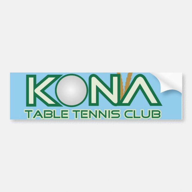 Kona Tischtennis-Verein-Logo Autoaufkleber (Vorne)