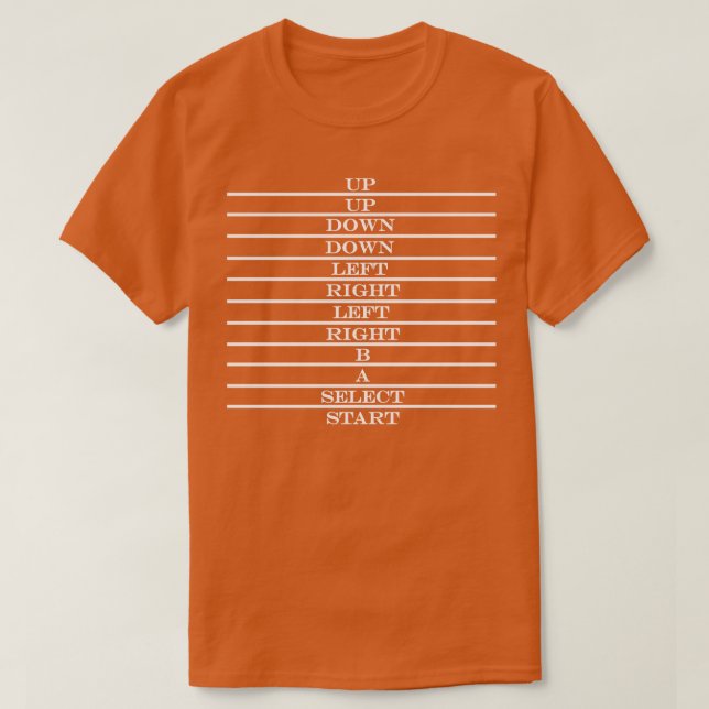Konami-Codierung-Kontravideo T-Shirt (Design vorne)