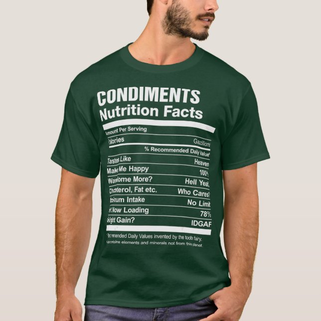 Konditionen Ernährung Fakten Funny T-Shirt (Vorderseite)