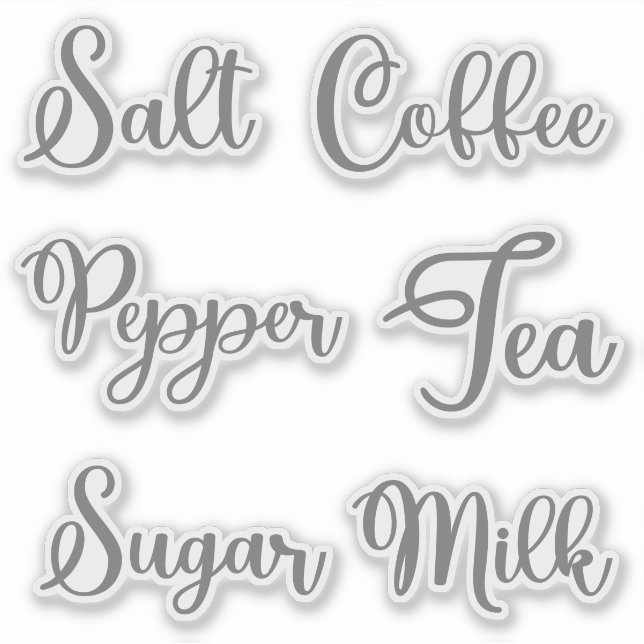 Konditionen und Gewürze Mason Jar Aufkleber (Vorderseite)