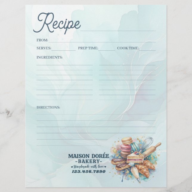 Konditor Backrezept Seite Kochbuch (Vorne)