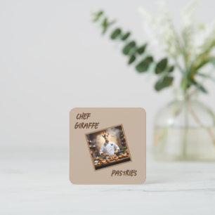 Konditor-Giraffe: Neue Höhen erreichen, Quadratische Visitenkarte