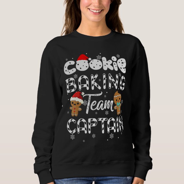 Konditor-Teamkapitän Weihnachts-Gingerbread Sweatshirt (Vorderseite)