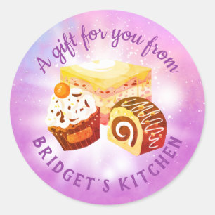 Konditorei aus der Küche des Aufklebers Runder Aufkleber