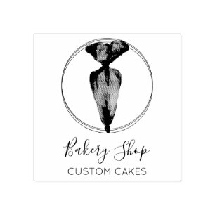 Konditorei Bag Cake Business Bäckerei Gummistempel