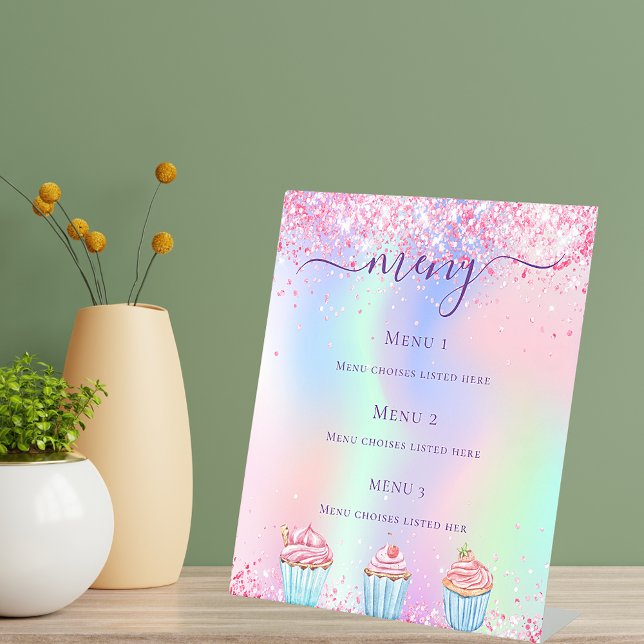 Konditorei Bakery Logo holografische Menü Preis Sockelschild (Von Creator hochgeladen)