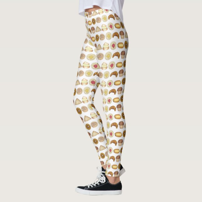 Konditorei Croissant Danish Muffin Backwaren Leggings (Links)