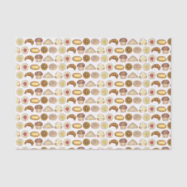 Konditorei Croissant Danish Muffin Backwaren Seidenpapier (Vorderseite)