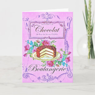 Konditorei für viktorianische Schokoladenkuchen Karte