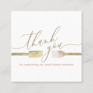 Konditorei Koch Bäckerei Catering vielen Dank Quadratische Visitenkarte