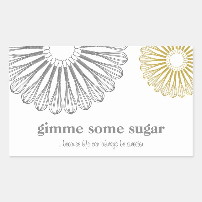 Konditorei Koch Backflüster Moderner Catering Rechteckiger Aufkleber (Vorderseite)