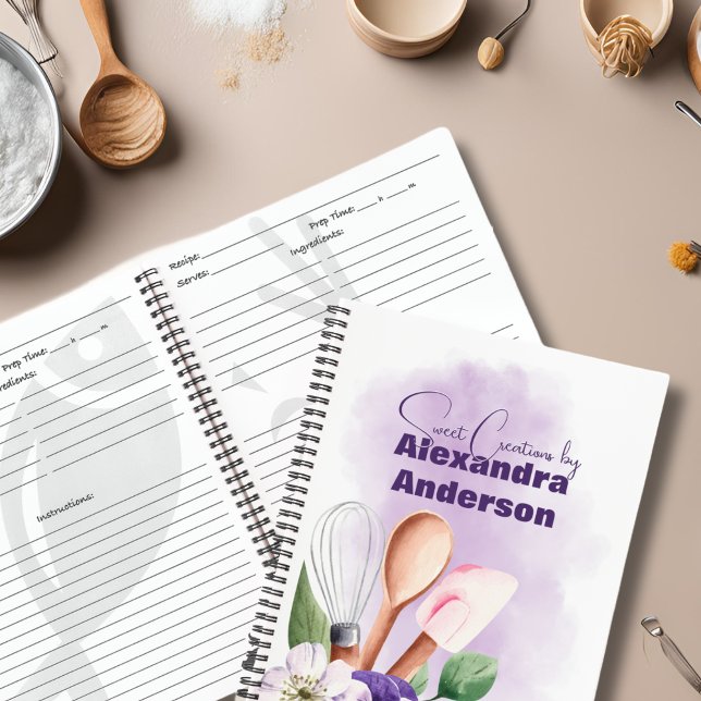 Konditorei Koch Backpulver Lila Rezepte Notizbuch (Von Creator hochgeladen)