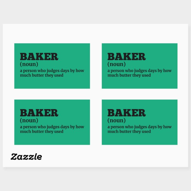 Konditoreikünstler Funny Definition Sticker (Blatt)