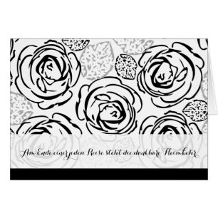 Kondolenzenkarte Rosen
