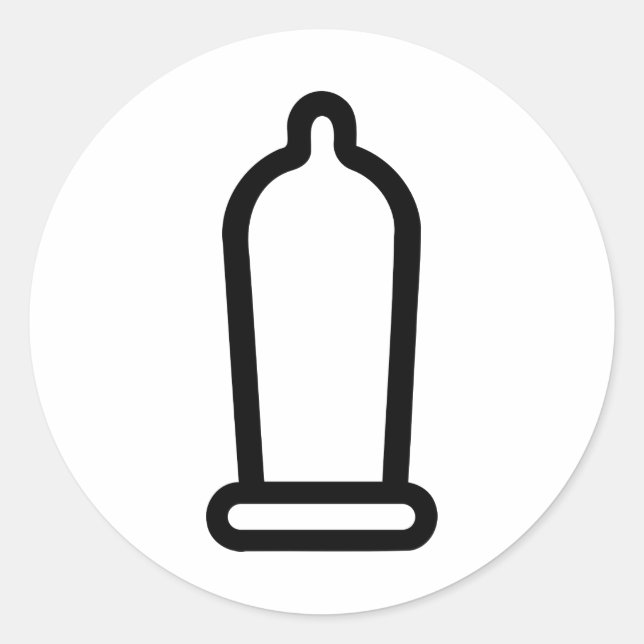 Kondom Runder Aufkleber (Vorderseite)