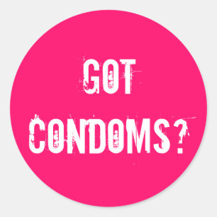 Kondome got? runder aufkleber