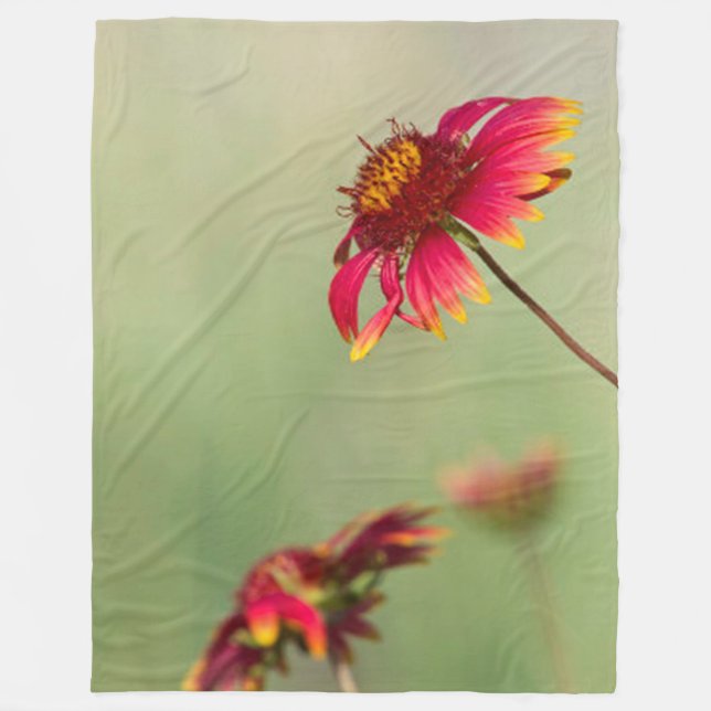Kone Blume beginnen zu blühen Fleecedecke (Vorderseite)
