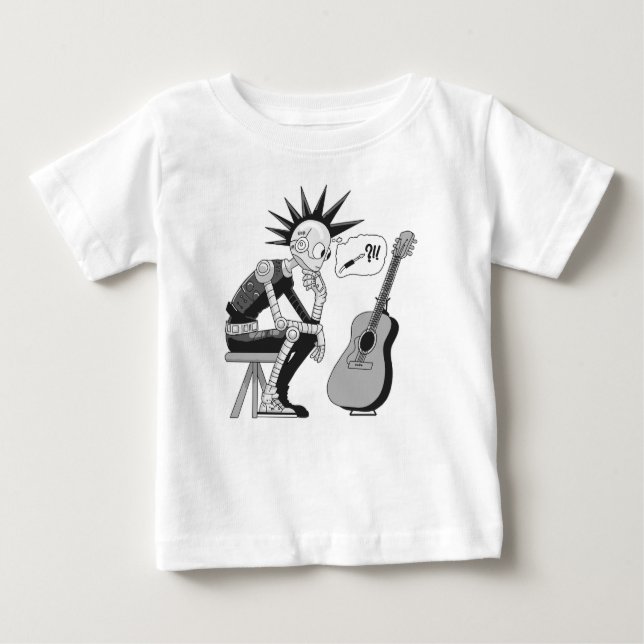 Konfektionierter Musikrobot Baby T-shirt (Vorderseite)
