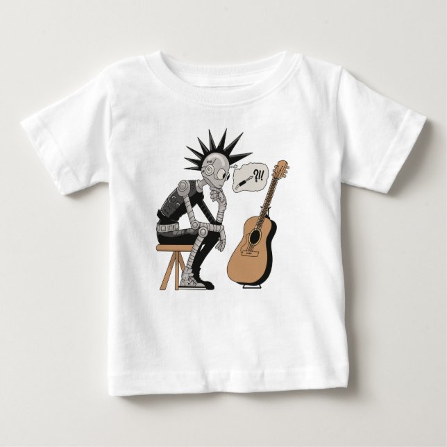 Konfektionierter Musikrobot Baby T-shirt (Vorderseite)