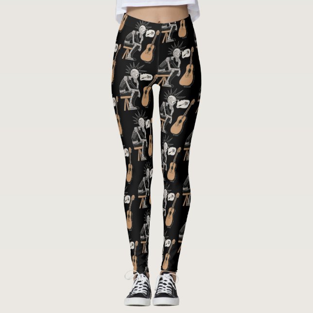 Konfektionierter Musikrobot Leggings (Vorderseite)