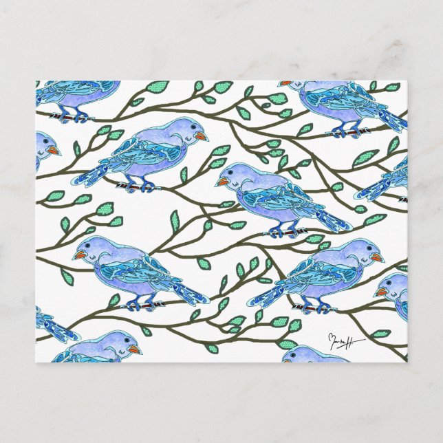 Konferenz "Blue Bird" Postkarte (Vorderseite)