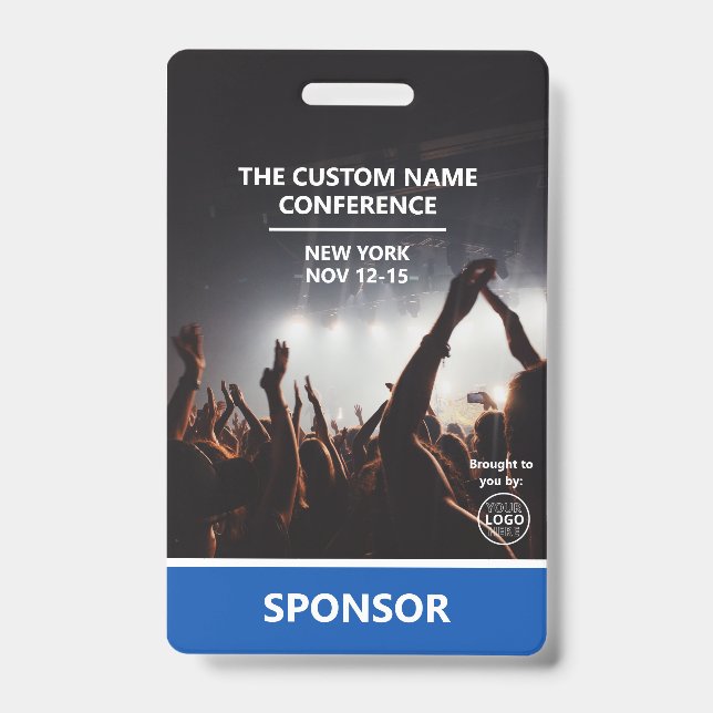 Konferenz über das Logo "Blue Sponsor Access Pass  Ausweis (Vorderseite)