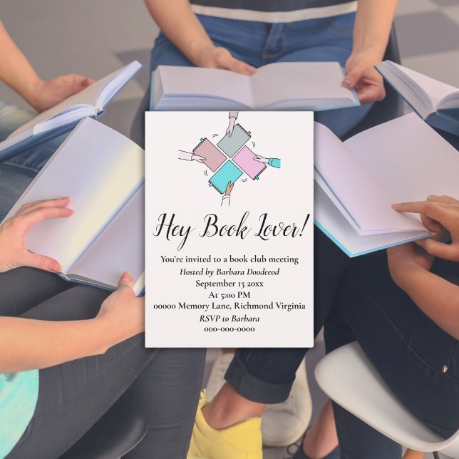 Konferenz über den Buchclub Einladung (Von Creator hochgeladen)