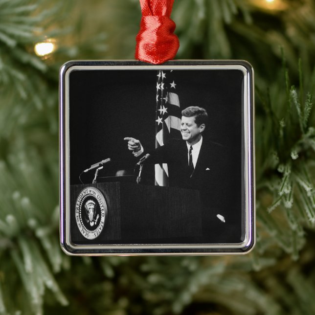 Konferenz von John Kennedy 35. US-Präsident Ornament Aus Metall (Baum)