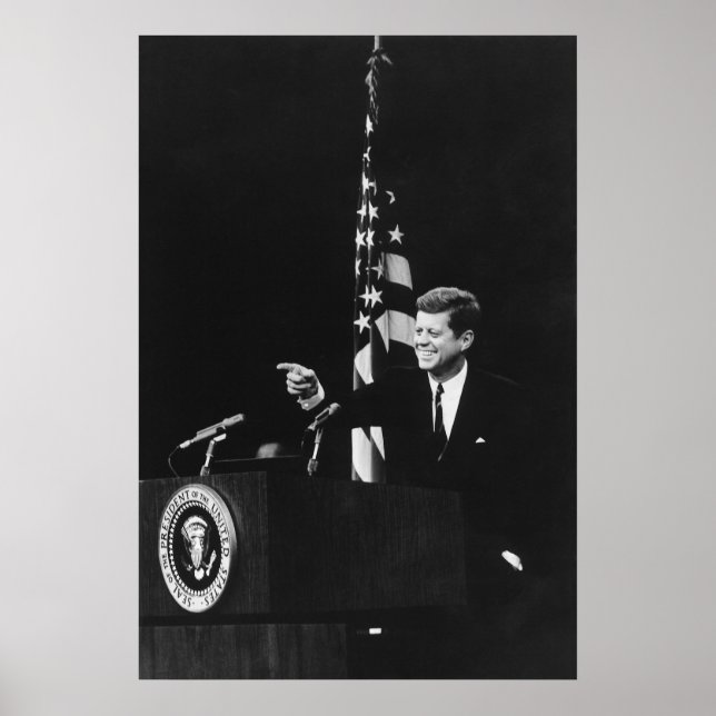 Konferenz von John Kennedy 35. US-Präsident Poster (Vorne)