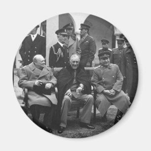 Konferenz von Yalta Roosevelt Stalin Churchill 194 Magnet