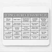 Konferenzschaltung Bingo Mousepad
