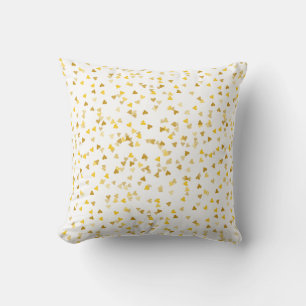 Konfetti aus goldenen Herzen Kissen