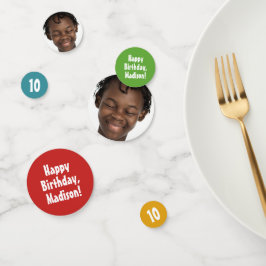 Konfetti für benutzerdefiniertes Foto, Jahr und Pa