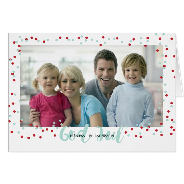 Konfetti julhälsning (Vorderseite (Horizontal))