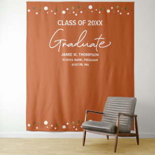 Konfetti Klasse Orange Gold Schulhintergrund Absch Wandteppich