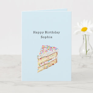 Konfetti-Kuchen Geburtstag Karte