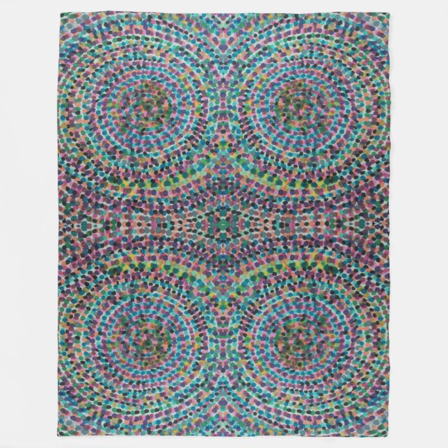 Konfetti-Mosaik-Flanelldecke Fleecedecke (Vorderseite)