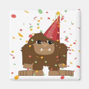 Konfetti-Party Sasquatch Bigfoot Magnet