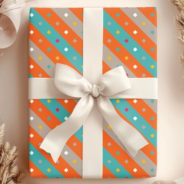 Konfetti-Streifen geometrisch Geschenkpapier (Von Creator hochgeladen)
