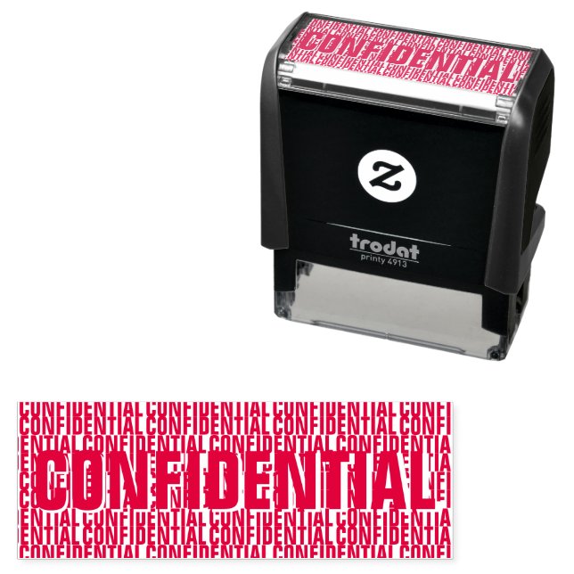 Konfidential Hide Address Blocker Red Permastempel (Beispiel)