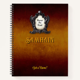 Konfigurierbares 8,5 x 11 Samhain Halloween Notizb Notizbuch