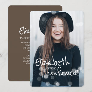 Konfirmation   Benutzerdefiniertes Foto mit Lampen Einladung