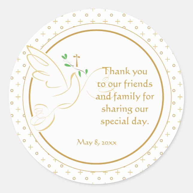 Konfirmation | Taufpfropf Runder Aufkleber (Vorderseite)