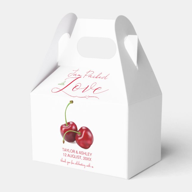 Konfitüre mit Liebe Cherry Fruit Wedding Geschenkschachtel (Vorderseite)