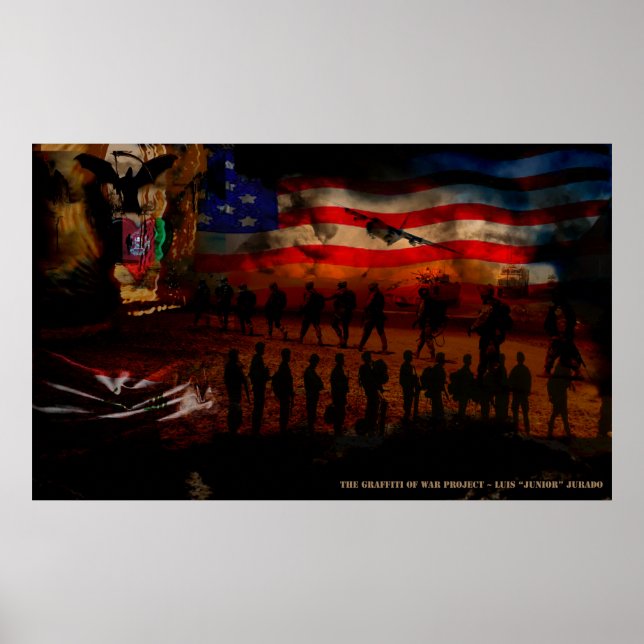 Konfliktkunst - Entworfen von Luis Jurado, Jr Poster (Vorne)