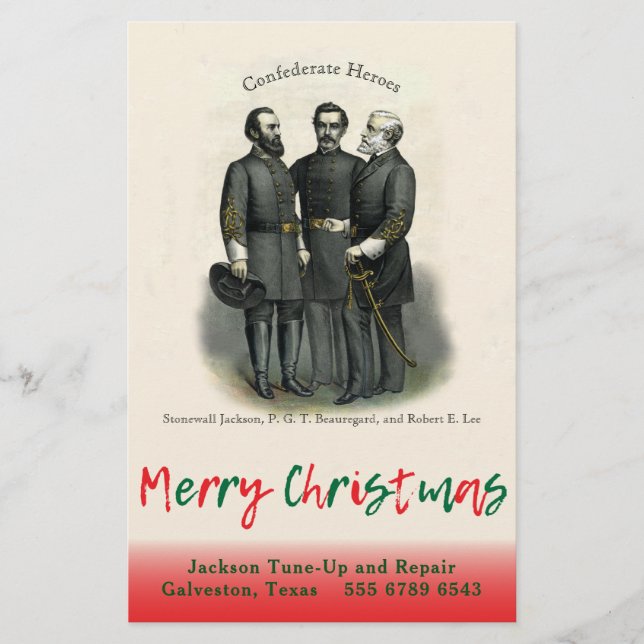Konföderale Generäle Weihnachten Flyer (Vorne)