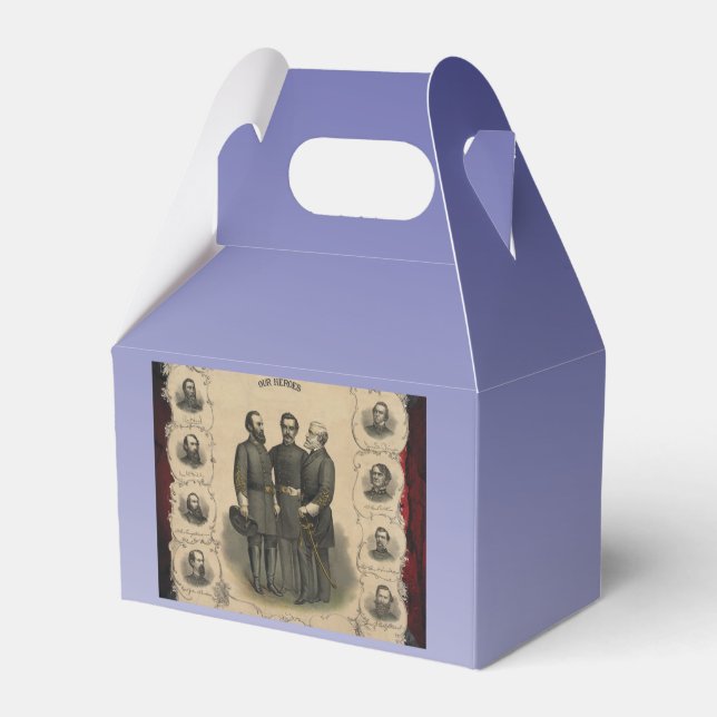 Konföderale Generäle Ziviler Krieg 🎖️ Helden ⚔️ Geschenkschachtel (Vorderseite)