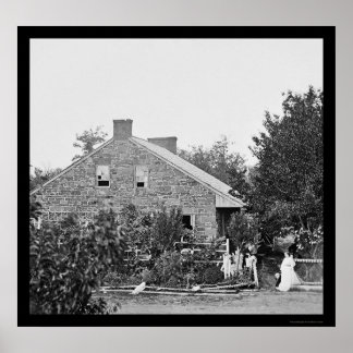 Konföderaler Sitz in Gettysburg, PA 1863 Poster