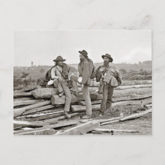 Konföderierte bei Gettysburg, 1863 Postkarte