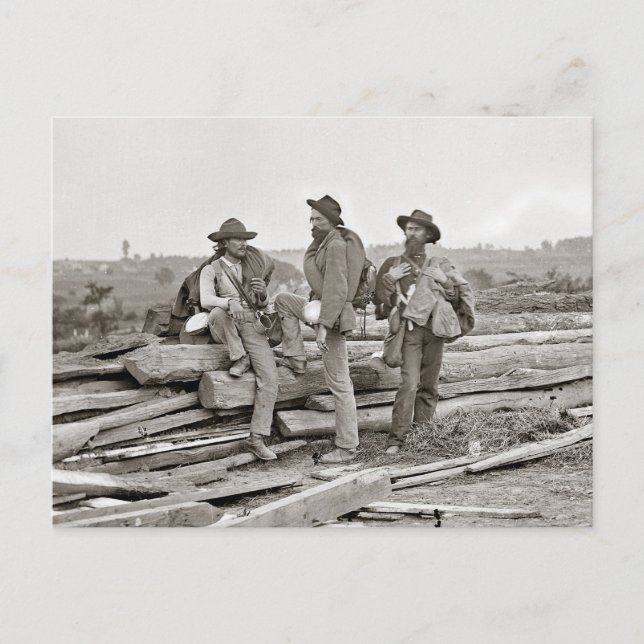 Konföderierte bei Gettysburg, 1863 Postkarte (Vorderseite)